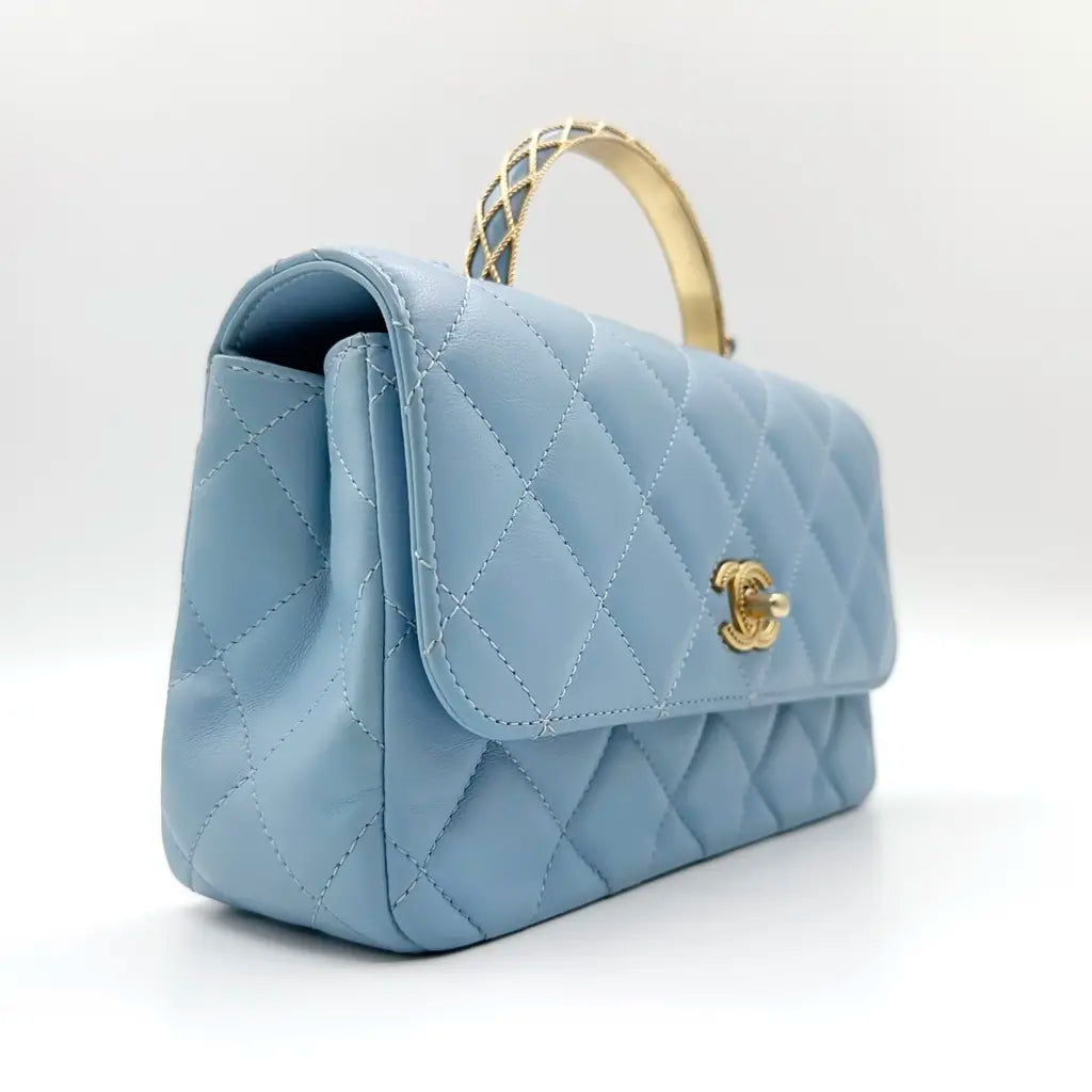 Chanel Trendy CC Top Handle Bag "Sky Blue Caviar"