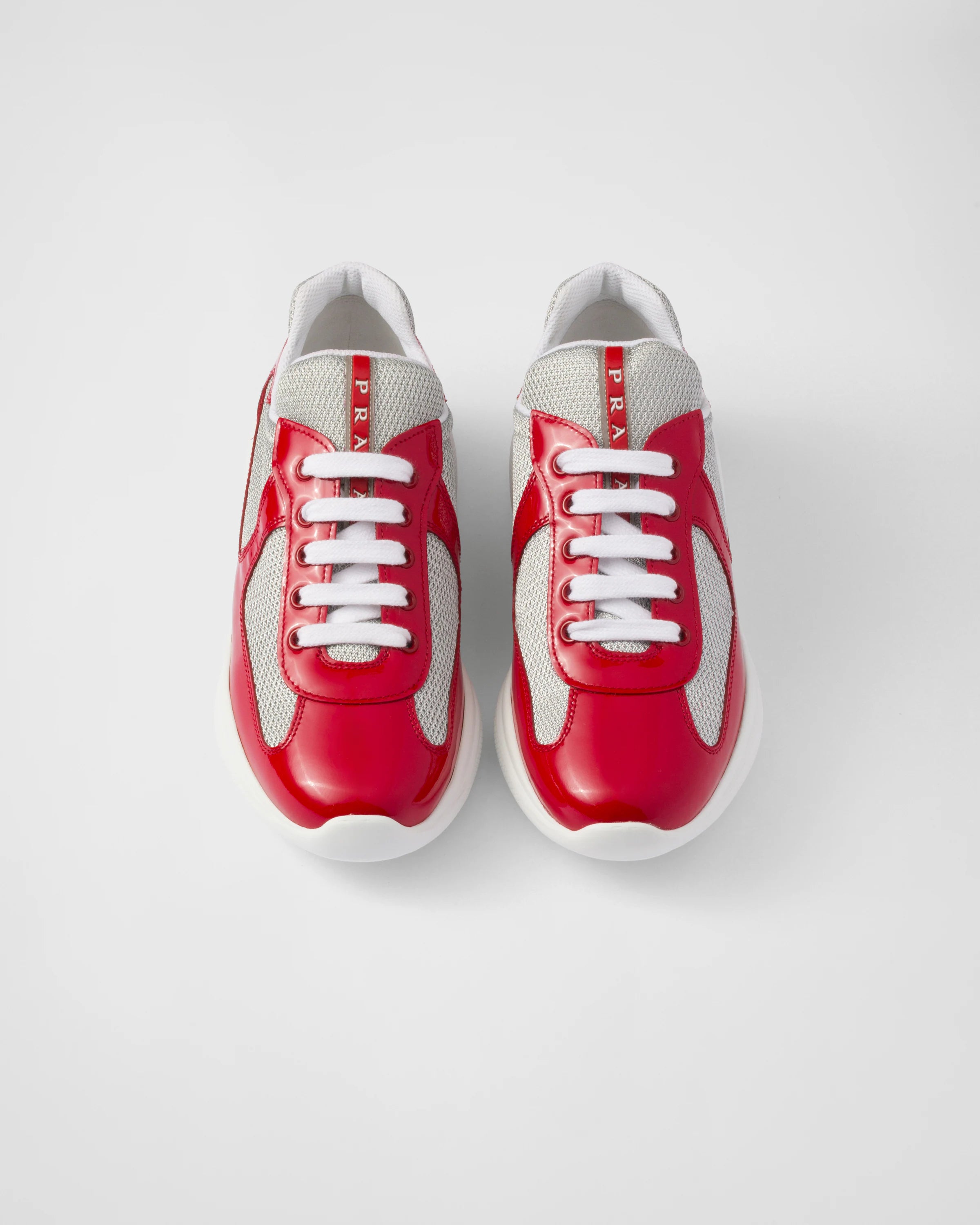 Prada America's Cup Sneaker "Red Silver Grey"