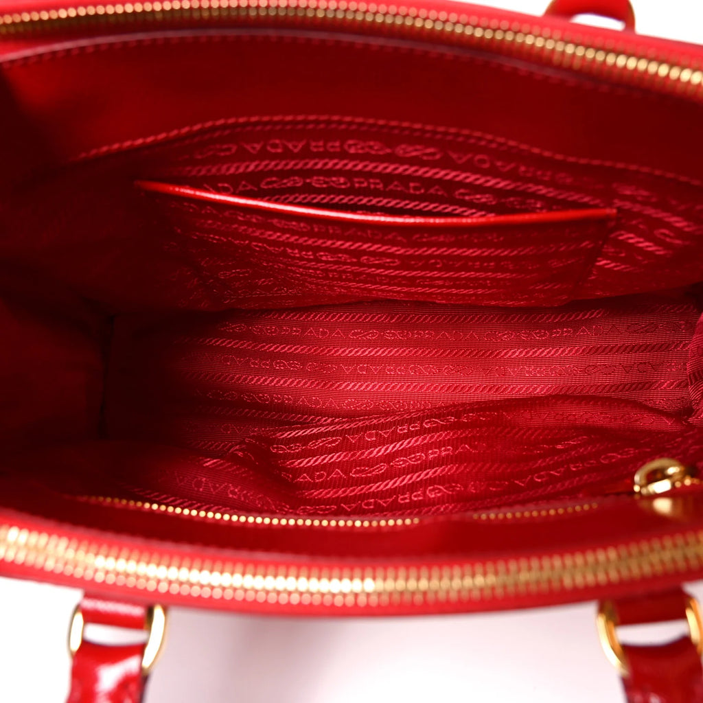 Prada Galleria Saffiano Leather Handbag - Red