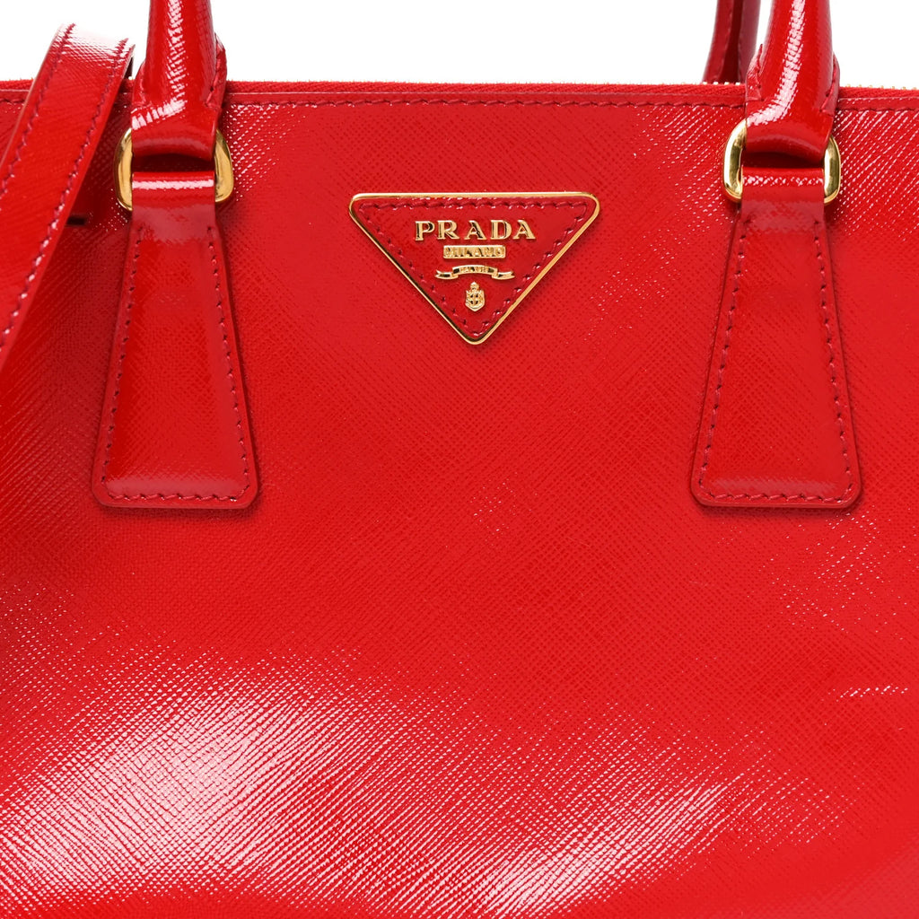 Prada Galleria Saffiano Leather Handbag - Red