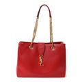 Saint Laurent YSL Leather Tote Bag - Red ❤️✨