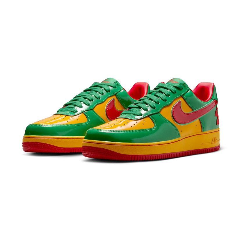 Nike Air Force 1 Low "Gold Green Red" Patent Leather
