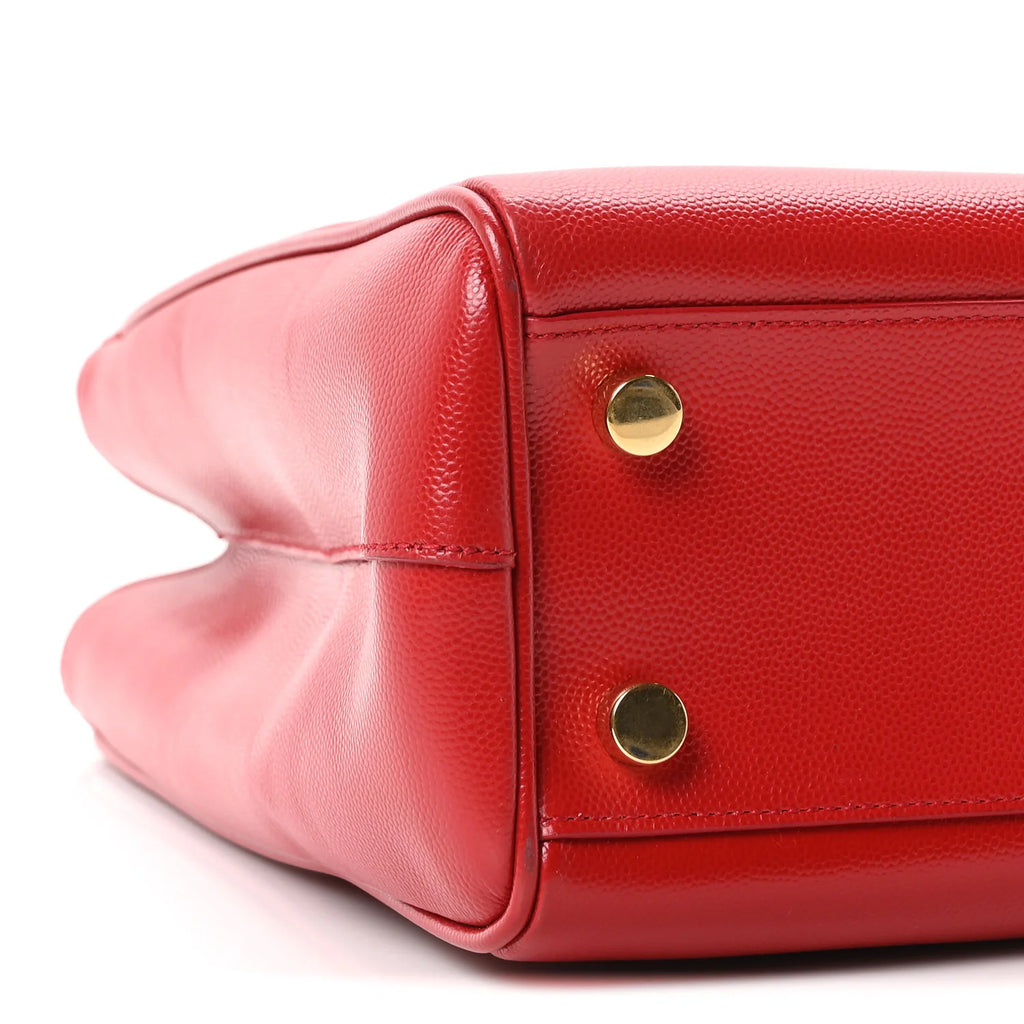 Saint Laurent YSL Leather Tote Bag - Red ❤️✨