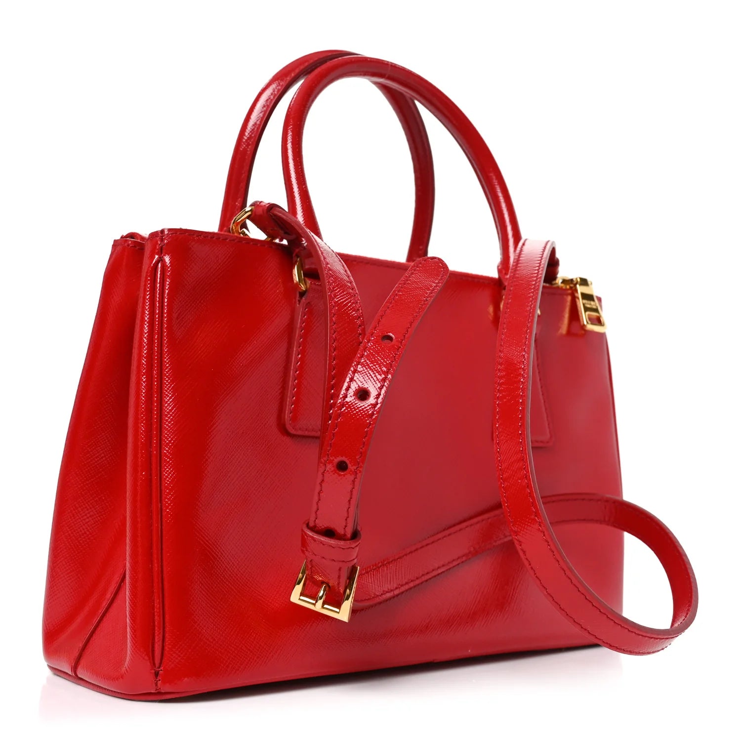 Prada Galleria Saffiano Leather Handbag - Red