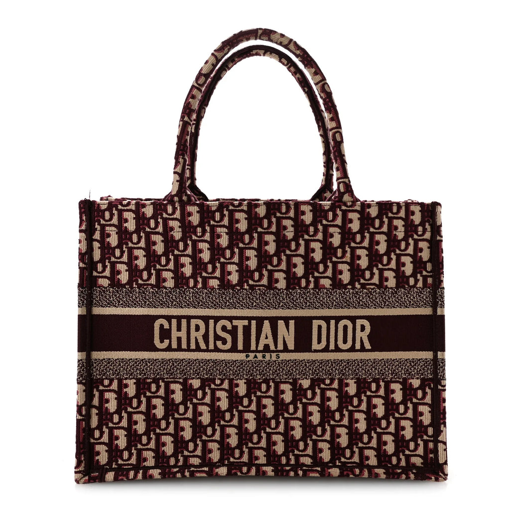 Christian Dior Large Book Tote Bag - Burgundy Oblique 🤎✨