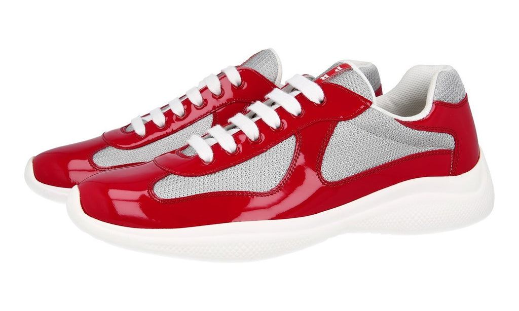 Prada America's Cup Sneaker "Red Silver Grey"