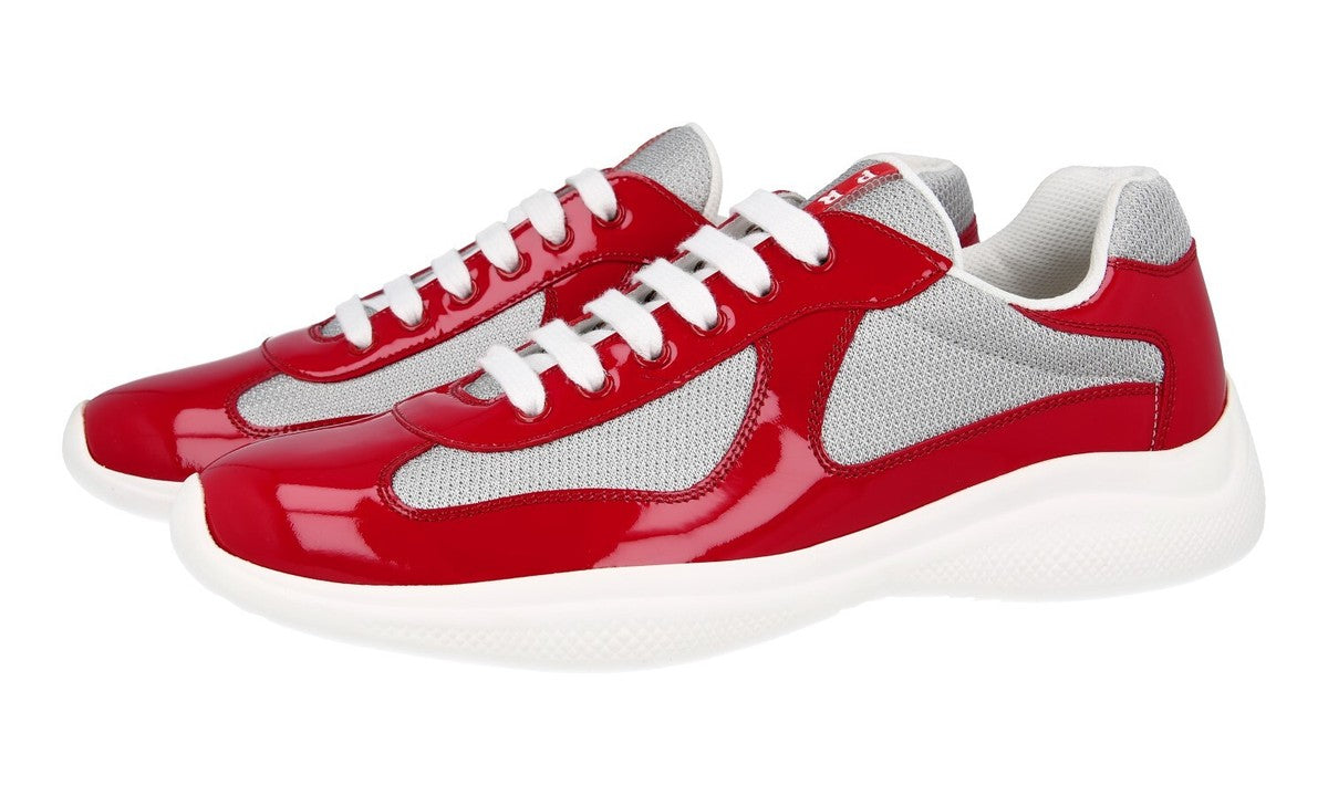 Prada America's Cup Sneaker "Red Silver Grey"