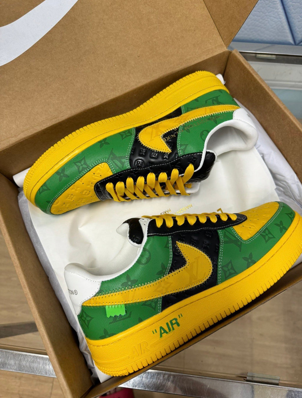 Louis Vuitton x Nike Air Force 1 Brazil.