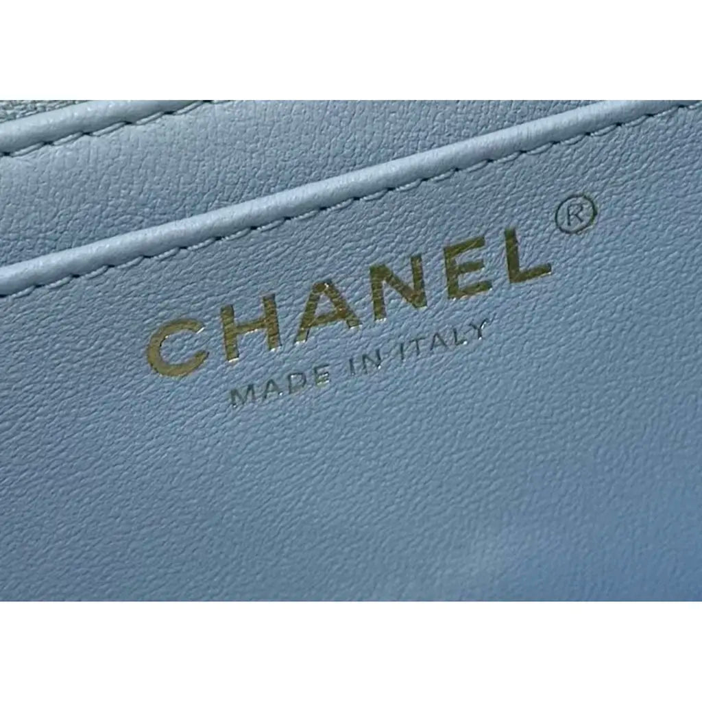 Chanel Trendy CC Top Handle Bag "Sky Blue Caviar"