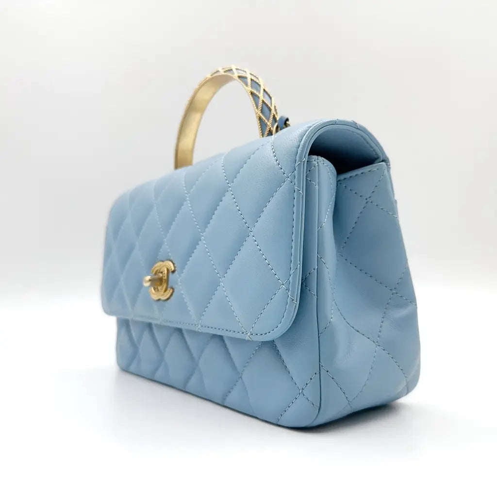 Chanel Trendy CC Top Handle Bag "Sky Blue Caviar"