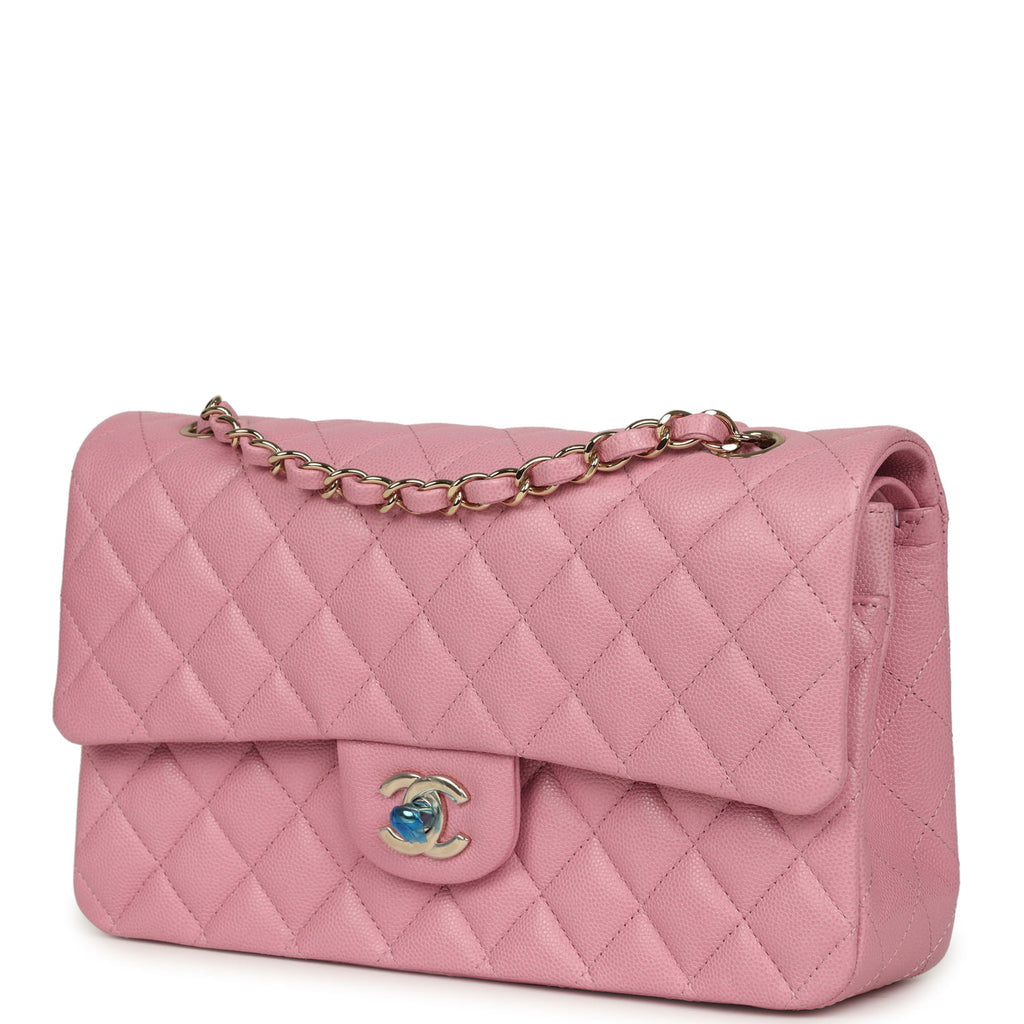 Chanel Classic Medium Double Flap Bag "Pink Caviar Gold"