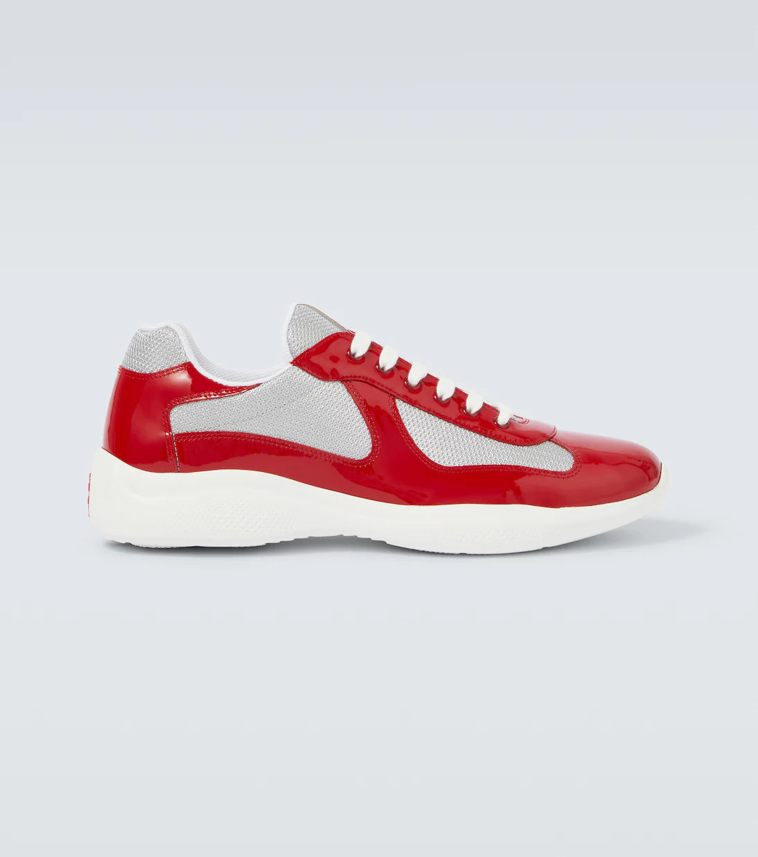 Prada America's Cup Sneaker "Red Silver Grey"