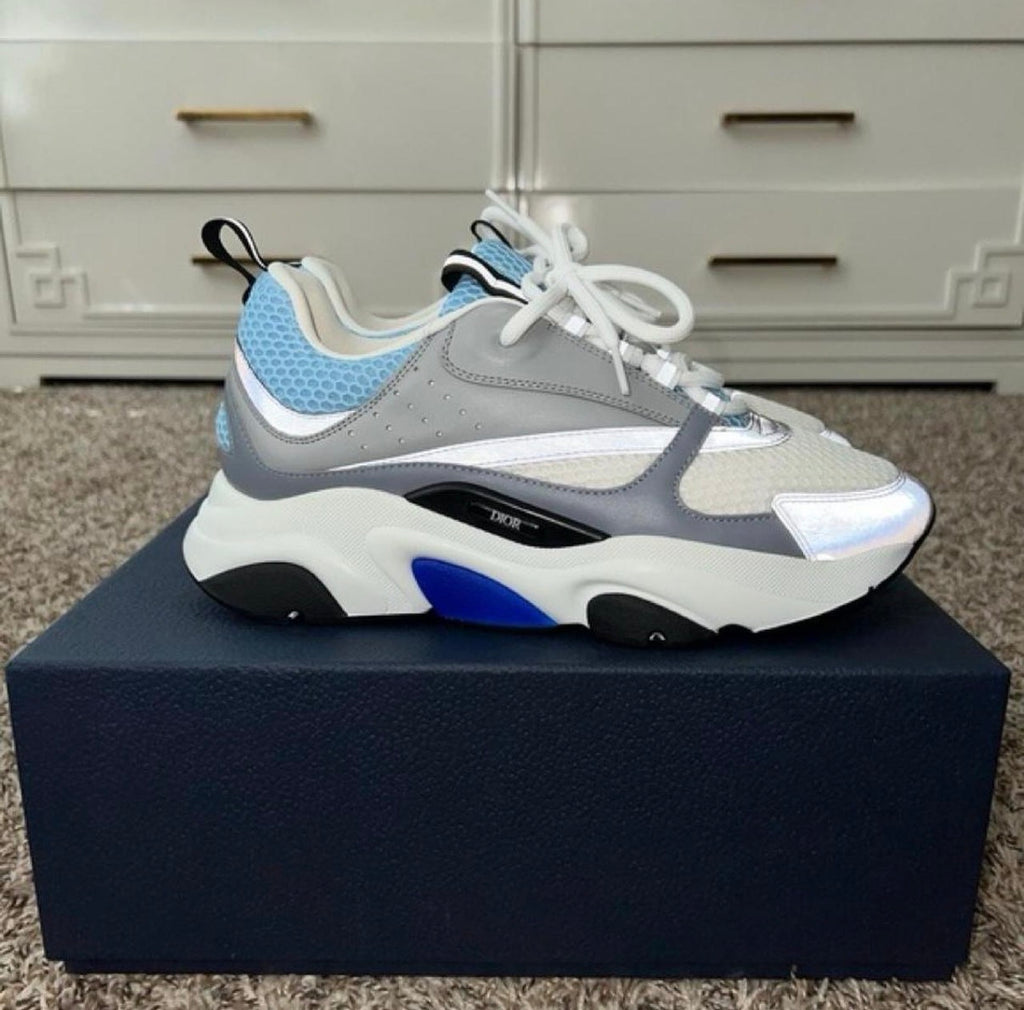 Dior B22 Sneaker - White, Grey & Light Blue
