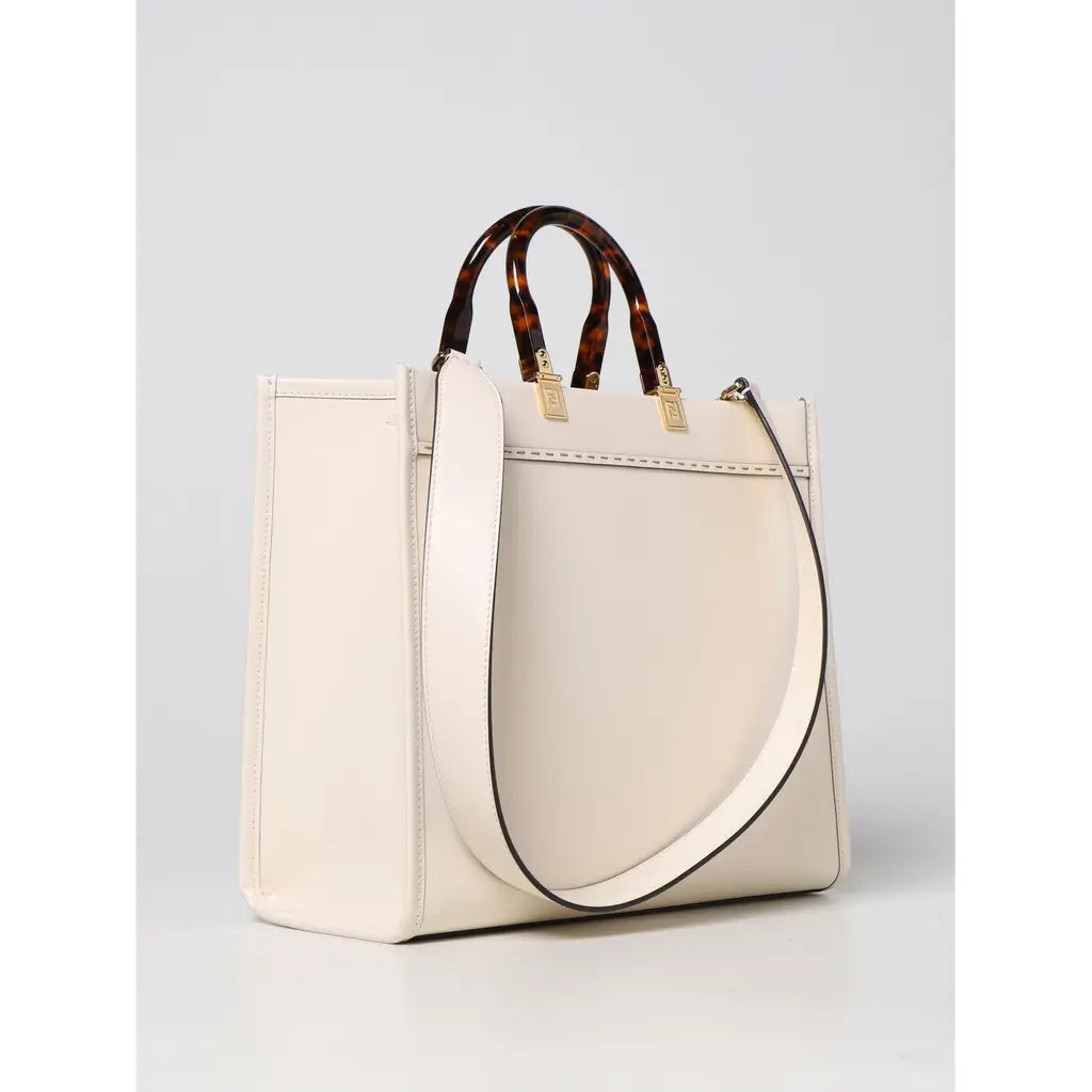 Fendi Sunshine Medium Tote Bag "Cream Leather"