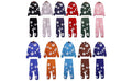 Flower All-Over Print Fleece Hoodie & Jogger Set