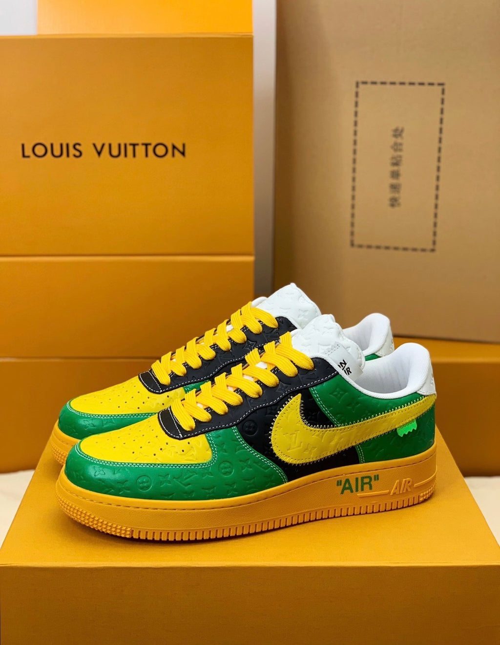 Louis Vuitton x Nike Air Force 1 Brazil.