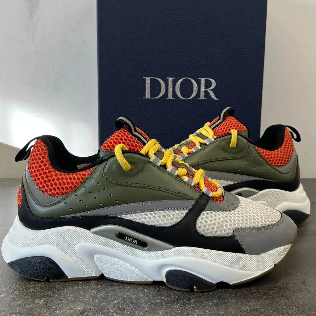 Dior B22 Sneaker "Olive Green Orange"