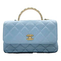 Chanel Trendy CC Top Handle Bag "Sky Blue Caviar"