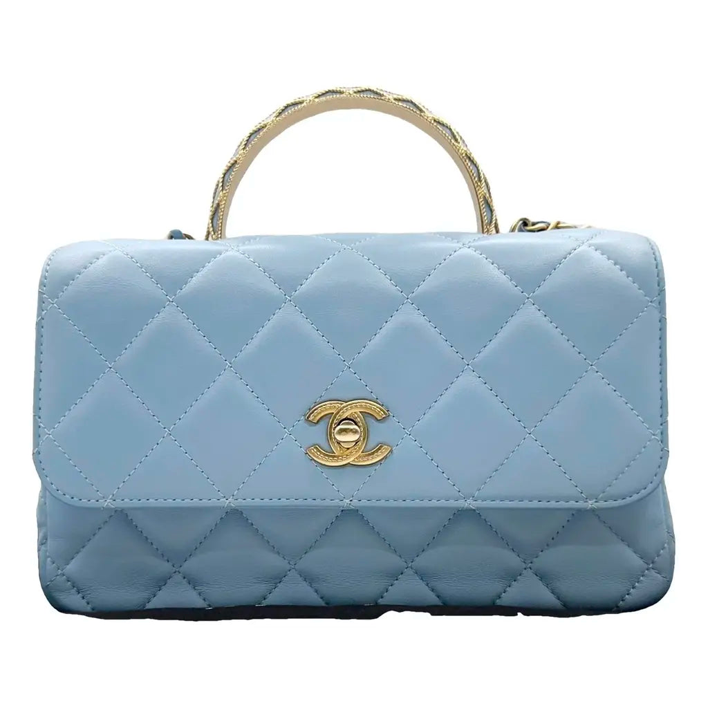 Chanel Trendy CC Top Handle Bag "Sky Blue Caviar"
