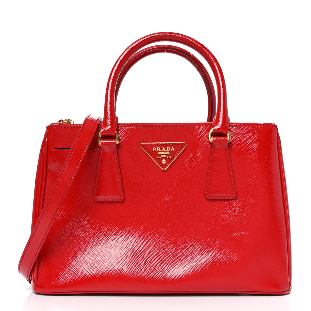 Prada Galleria Saffiano Leather Handbag - Red