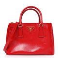Prada Galleria Saffiano Leather Handbag - Red