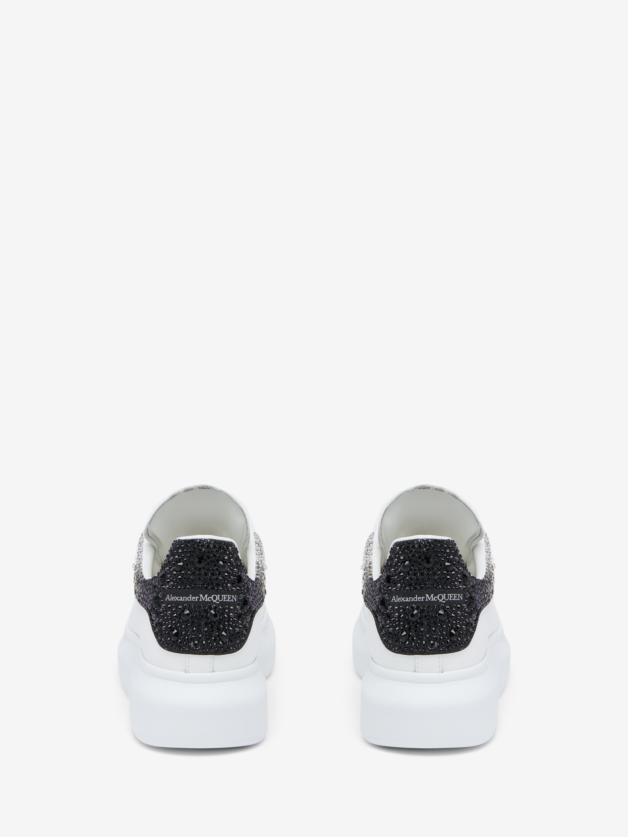 Alexander McQueen Oversized Sneaker "White Black Glitter"