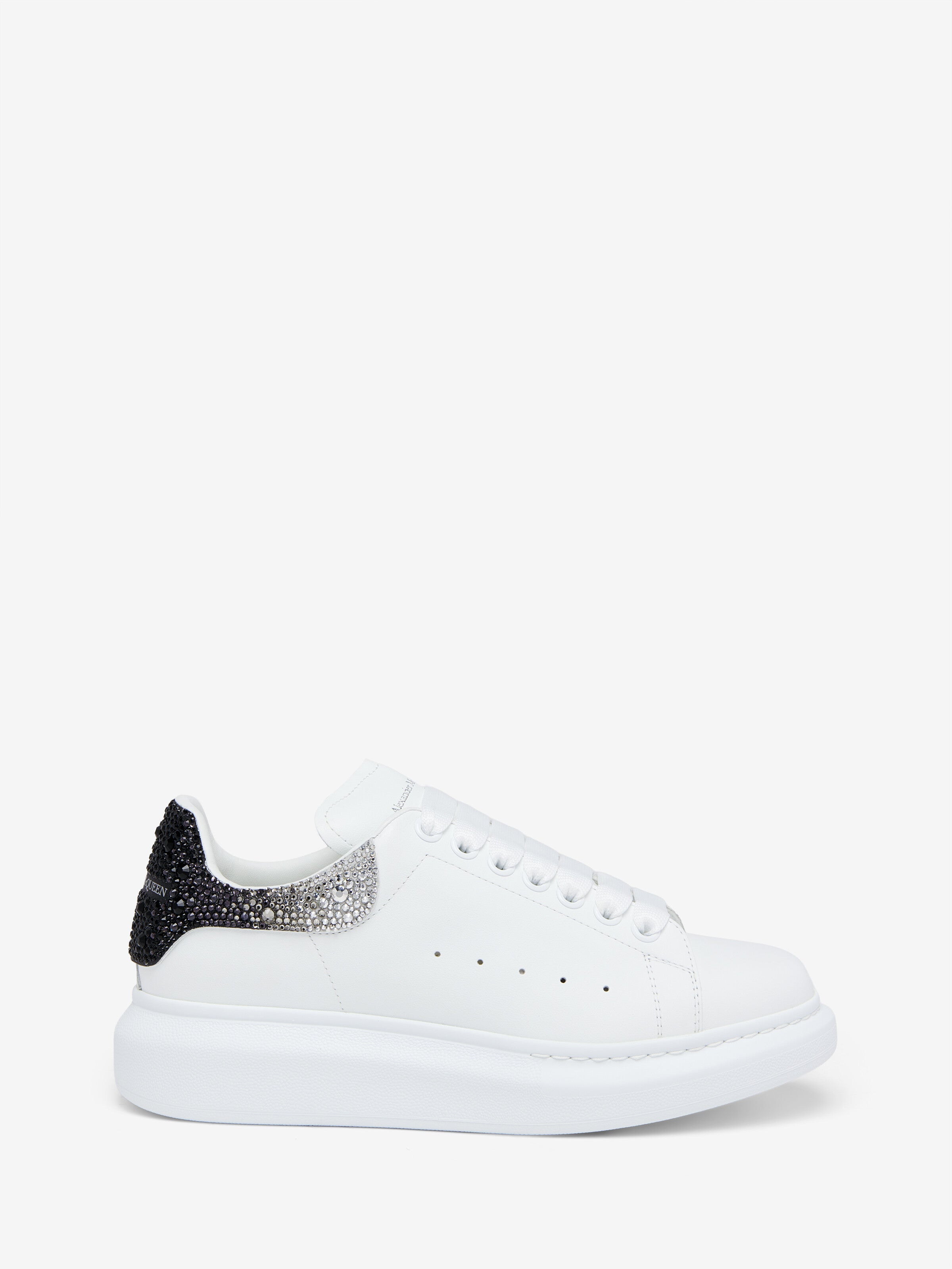 Alexander McQueen Oversized Sneaker "White Black Glitter"