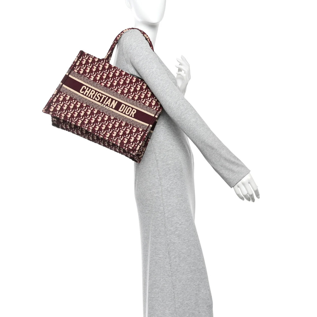 Christian Dior Large Book Tote Bag - Burgundy Oblique 🤎✨