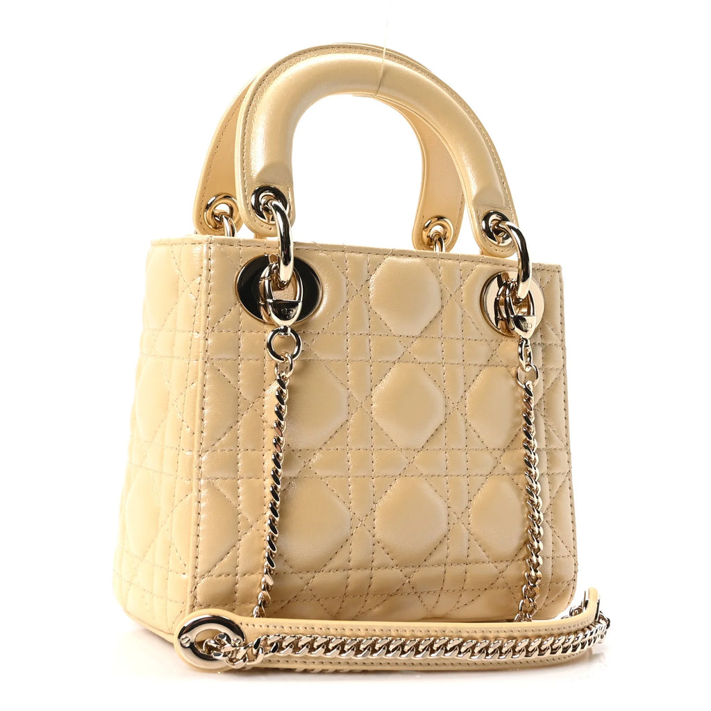 Christian Dior Mini Lady Dior Bag - Beige 💛✨