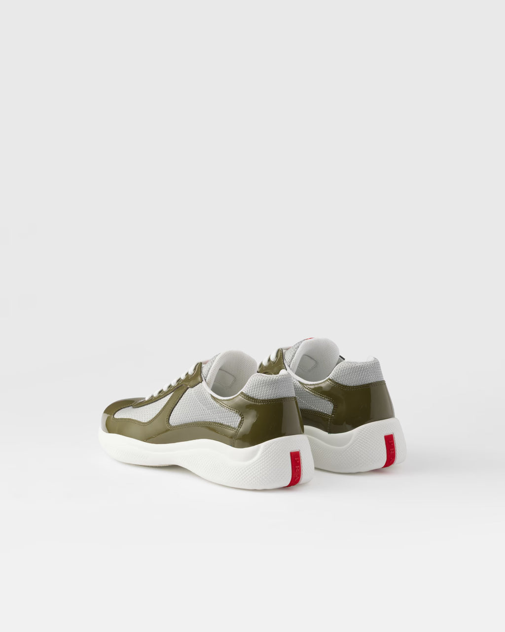 Prada America's Cup Sneaker "Olive Green Silver"