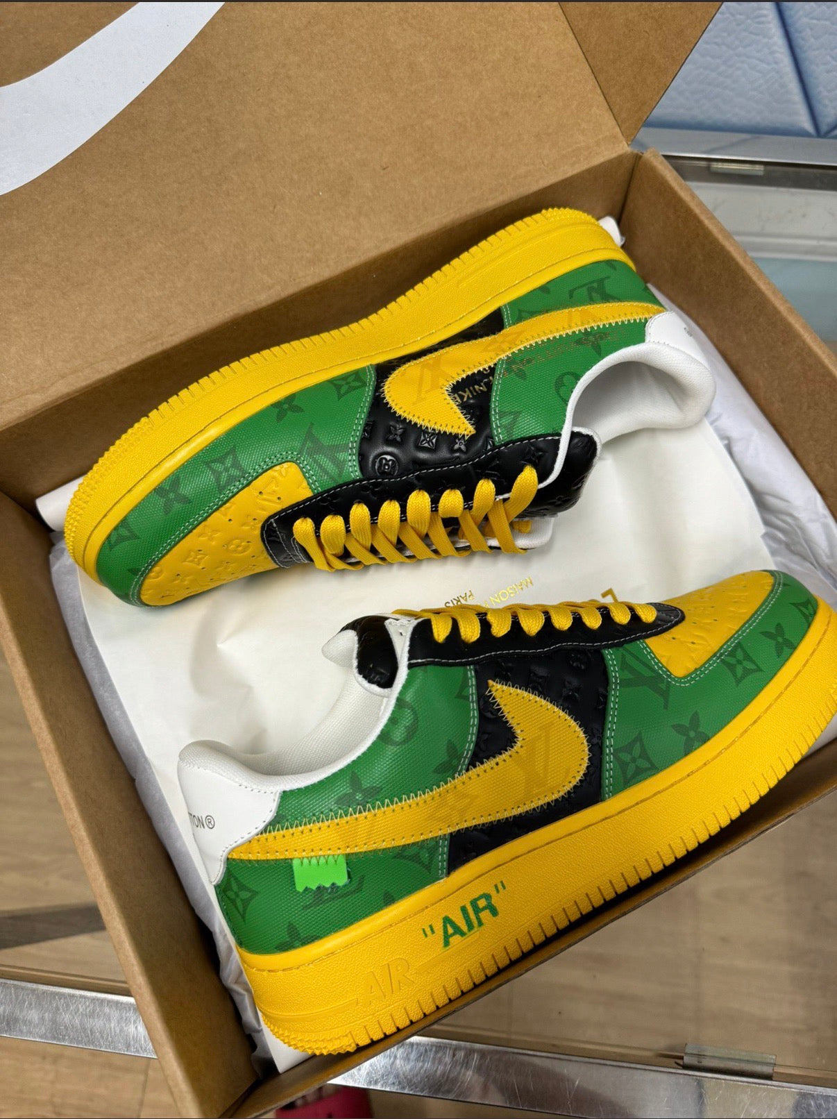 Louis Vuitton x Nike Air Force 1 Brazil.
