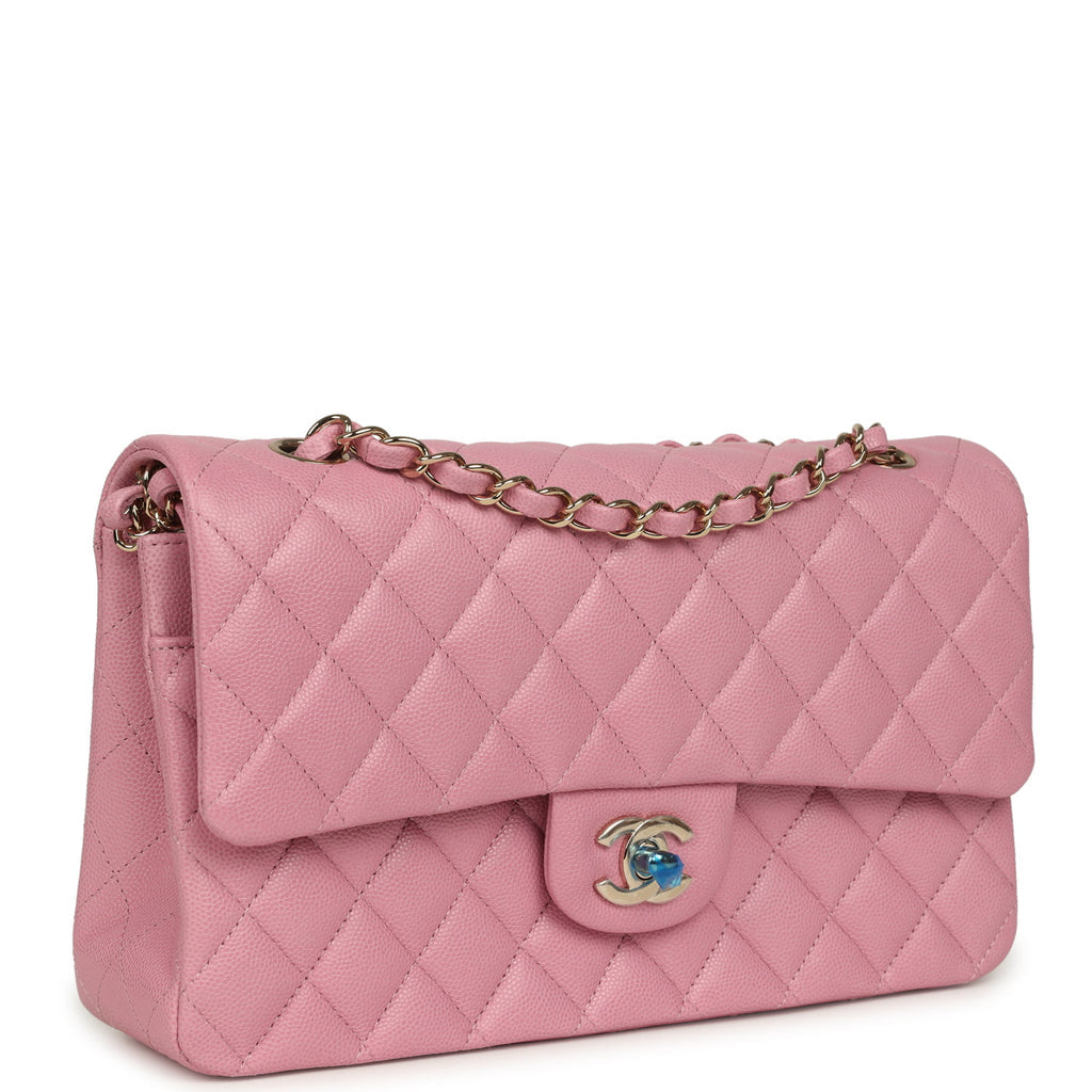 Chanel Classic Medium Double Flap Bag "Pink Caviar Gold"